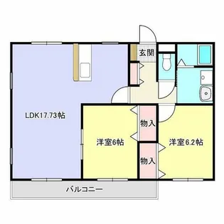 クレール弐番館【303号室】の間取り