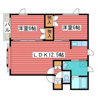 アベニューおちB【1階】の間取り