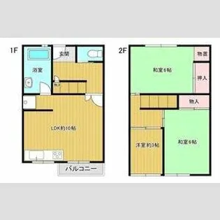 明舞第3団地912号棟【311号室】の間取り