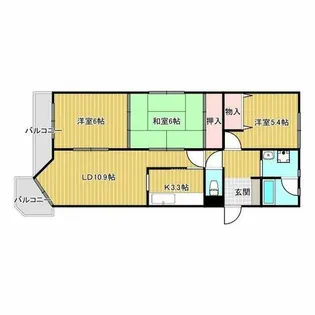 エスポワール中内【3階】の間取り