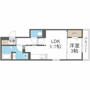 アザレア深江橋【1階】の間取り