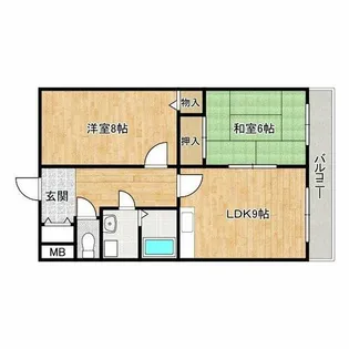 サンライフ上住吉【4階】の間取り