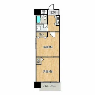 朝日プラザ西道頓堀【2階】の間取り