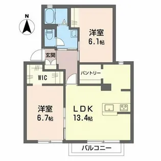 メリースクエアC【1階】の間取り