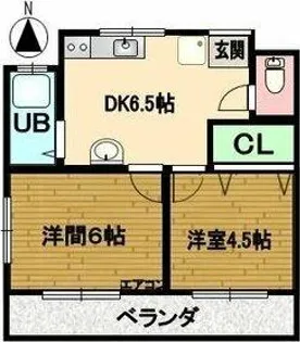 fメゾン妙音通【1階】の間取り