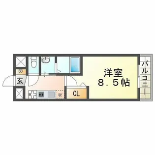 クレセールONE【203号室】の間取り