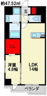 CREWS.REINE(クルーズレーヌ)【601号室】の間取り