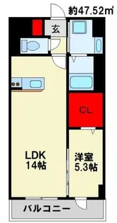 CREWS.REINE(クルーズレーヌ)【6階】の間取り