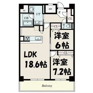 ロイジェント日吉Ⅱ【9階】の間取り
