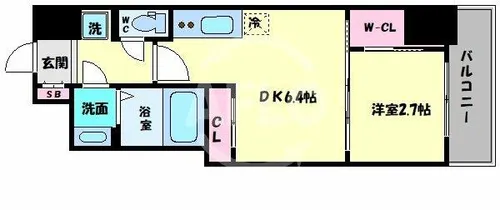 セレニテ桜川駅前プリエ【12階】の間取り
