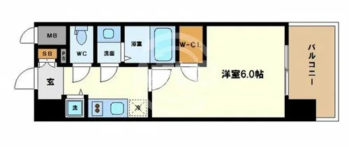 エスリード中之島SOUTH【12階】の間取り