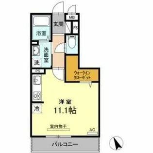 DーROOM松葉【3階】の間取り