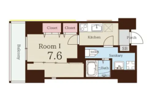アート四条堀川【1階】の間取り
