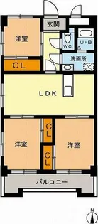 コンドミニアム池安【701号室】の間取り
