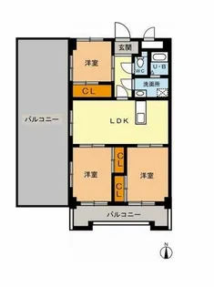 コンドミニアム池安【701号室】の間取り