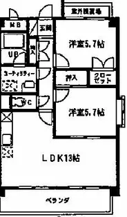 レージュ白砂【3階】の間取り