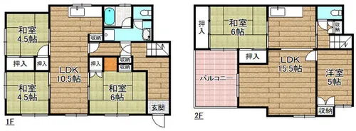 大阪府高槻市萩谷月見台【一戸建】の間取り