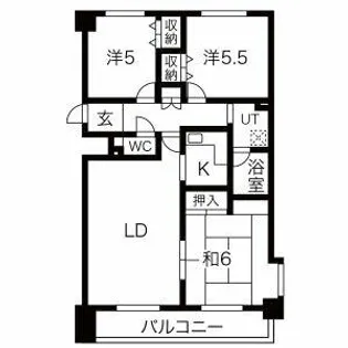 プレシオ緑ヶ丘【5階】の間取り