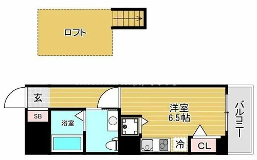ラ・プレミア桜川【701号室】の間取り