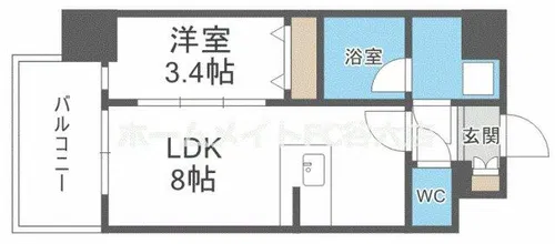 エスリードレジデンス大阪福島シティスクエア【6階】の間取り