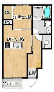 Prevoyance甘木Ⅱ【1階】の間取り