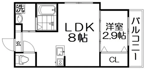リアコート枚方御殿山SOUTH【2階】の間取り
