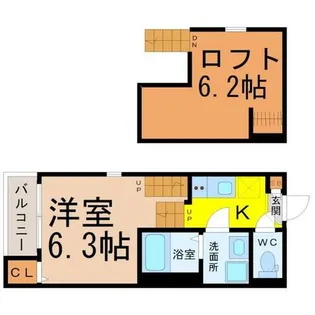 プリローズ名古屋【103号室】の間取り