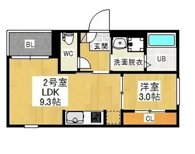 REGALEST blanc(レガリストブラン)【3階】の間取り