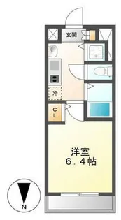 プレサンス名古屋STATIONアブソリュート【3階】の間取り