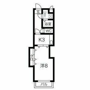 グランデ城西【4階】の間取り
