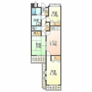 ミルキィウェイ33【2階】の間取り