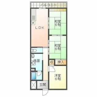 プレアール白水【3階】の間取り