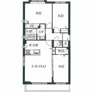セレスト連理【2階】の間取り