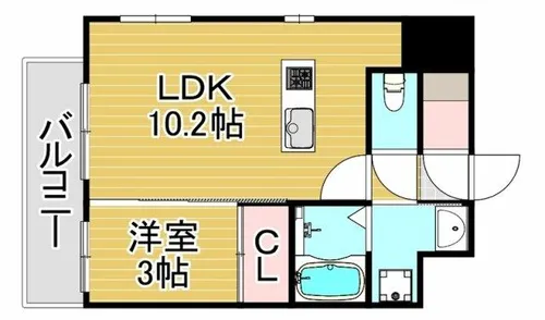 リアンシエルブルーJR香椎【5階】の間取り