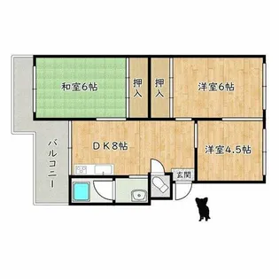 加茂コーポラス【1階】の間取り
