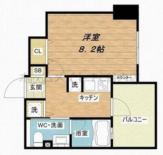 ファーストフィオーレ阿波座アクア【8階】の間取り