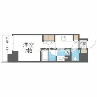 ザ・パークハビオ同心【6階】の間取り