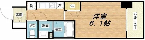 プレサンスDOMECITYコレーレ【6階】の間取り