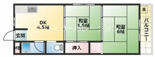 第2三和マンション【4階】の間取り