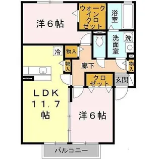 YU壱番館(ユーイチバンカン)【1階】の間取り