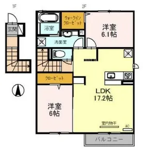 ロイヤルハイツ辻井【2階】の間取り