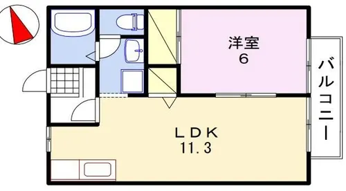 サンライフ双葉【1階】の間取り