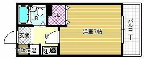 エスティライフ喜志駅前【4階】の間取り