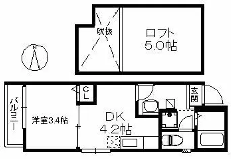 リバティー・JK【1階】の間取り