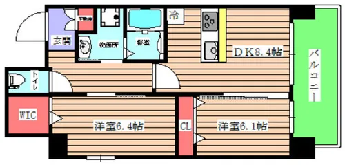 ベルウッド加島Ⅴ【2階】の間取り