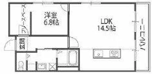 向陽センタービル【201号室】の間取り