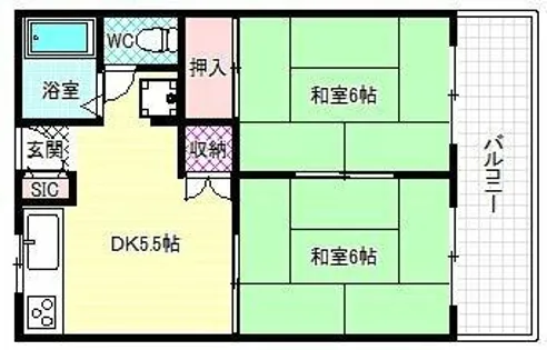 山本ハイツK&T【2階】の間取り
