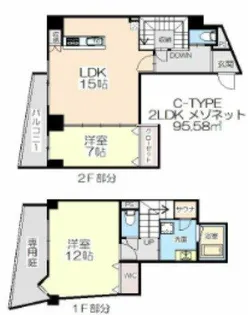 プレミアム長瀬駅前【1階】の間取り
