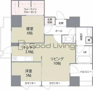 ザ・クロスメント【11階】の間取り