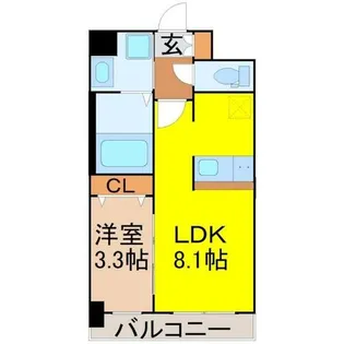 メイクスアート新栄Ⅲ【7階】の間取り